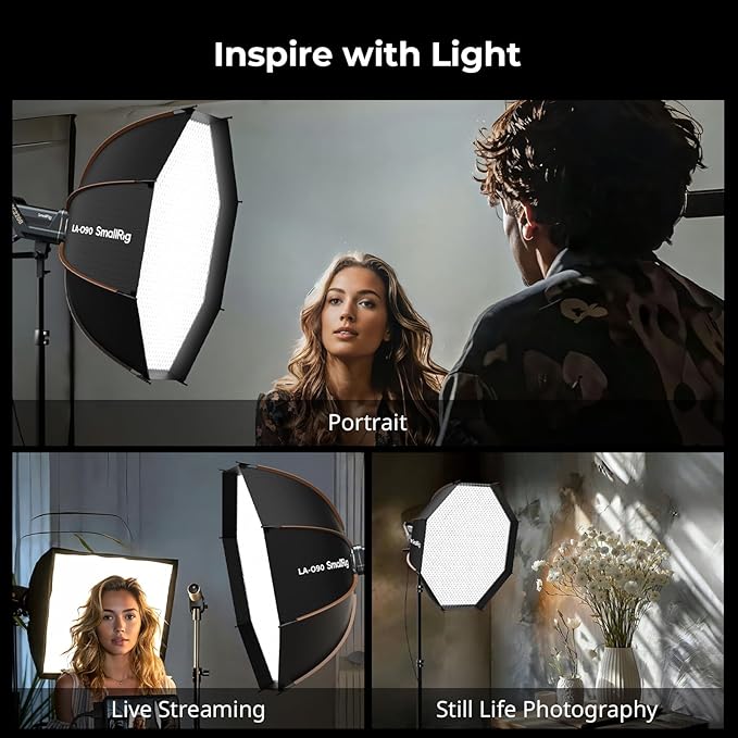 SmallRig 35"/90cm Softbox LA-O90 Quick Release Octagon Soft Box - Image 6