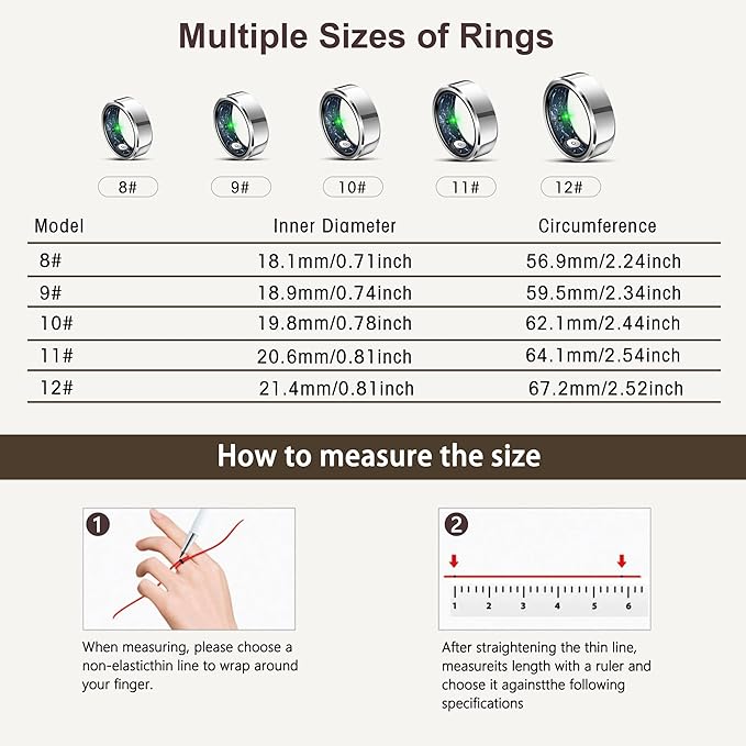RIFESI Smart Ring for Women Men, Fashion Minimalist Fitness Ring & Sleep - Image 6