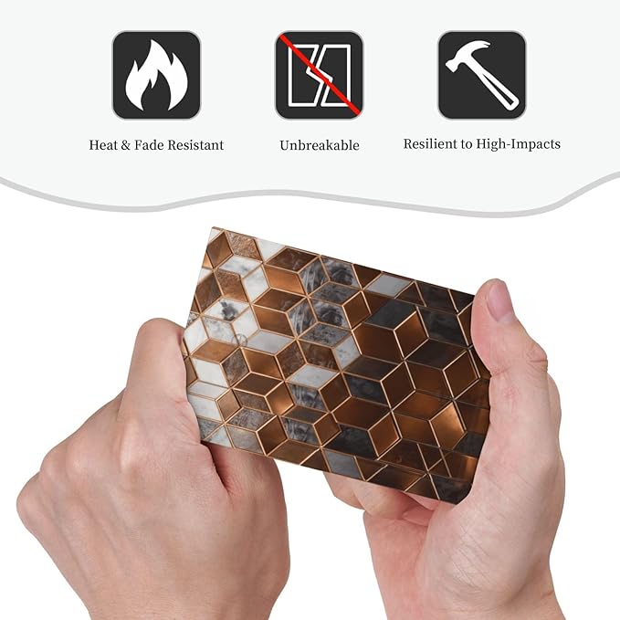 Bvtewkhz Brown Abstract Luxury Modern Geometric Cubic Marble No Device Single - Image 5