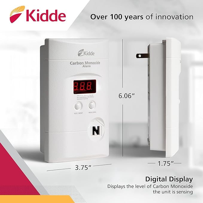 Kidde Carbon Monoxide Detector, Plug In Wall - Image 3