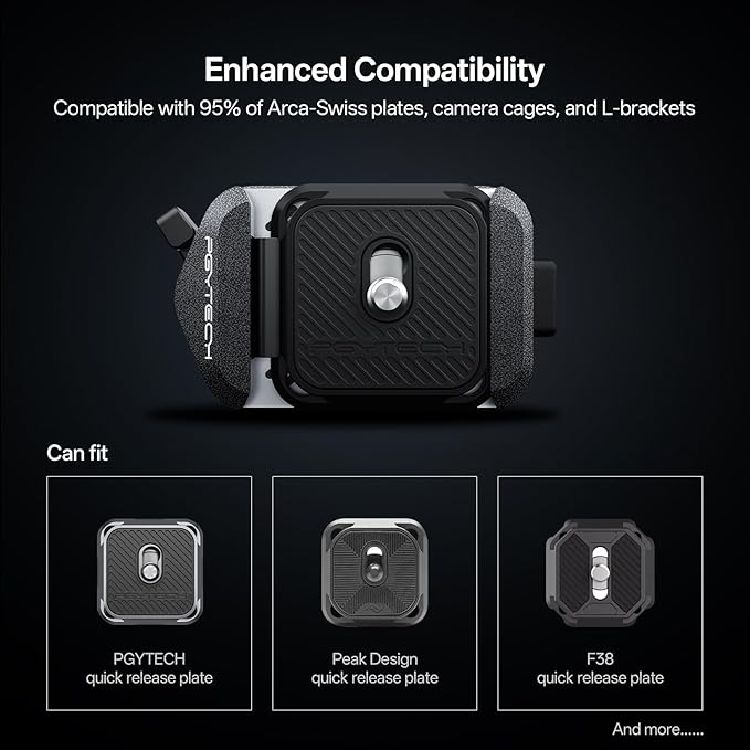 PGYTECH Quick Release Plate & Clamp V2, Arca Swiss Plate Camera Mount Adapter - Image 3