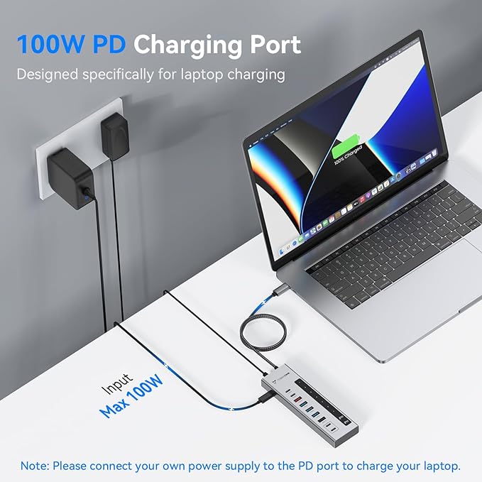 TobenONE Powered USB C Hub, 11-in-1 10Gbps USB C Splitter - Image 6