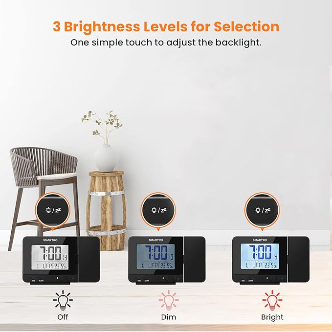 SMARTRO Digital Projection Alarm Clock - Image 5