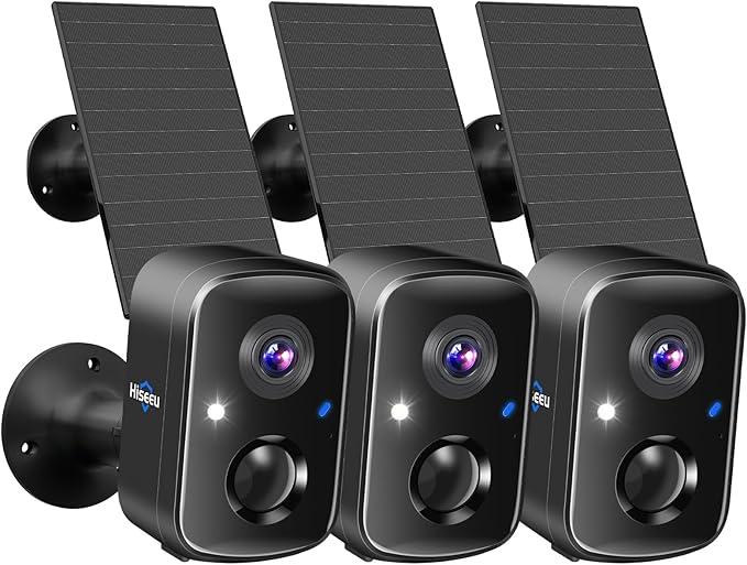 Hiseeu Security Cameras Wireless Outdoor, PIR/AI Motion Detection, Waterproof by Hiseeu