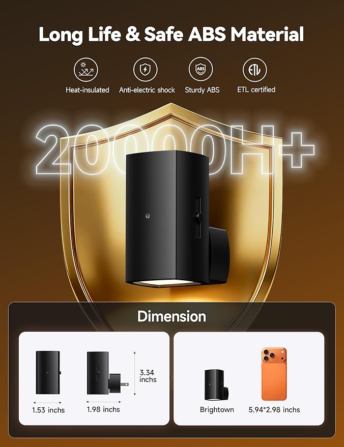 Brightown 2 Pack Night Lights Plug Into Wall, Modern Night Light - Image 7