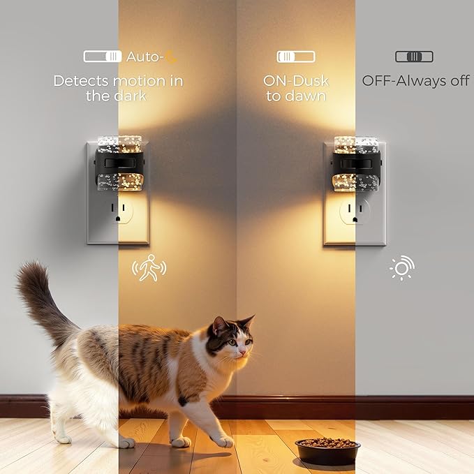 L LOHAS LED Motion Sensor Night Light, Bubble Night Lights Plug into Wall - Image 3