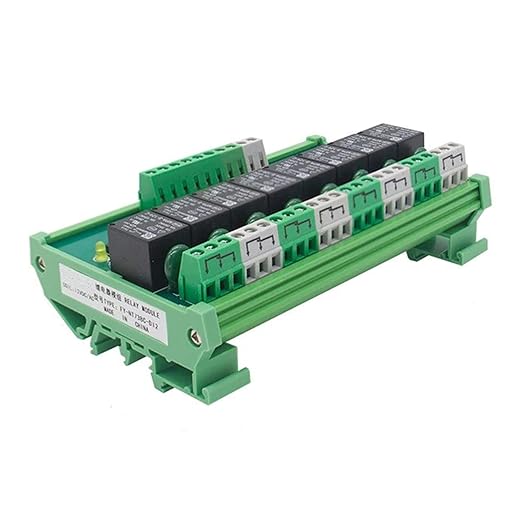 GAEYAELE 8 Channel Interface Relay Module 24VACDC DIN Rail Panel Mount by GAEYAELE