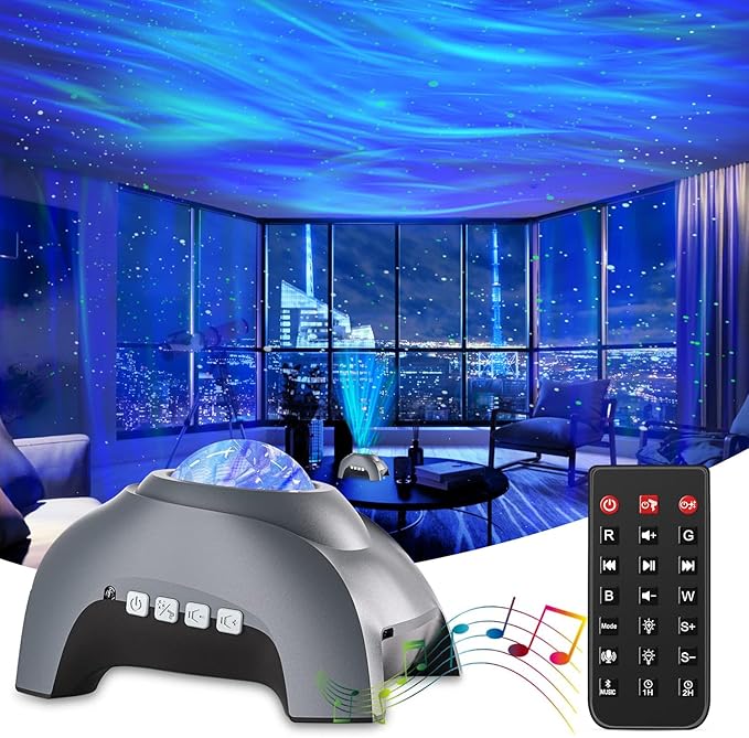 CIMELR Northern Lights Aurora Projector, Star Projector Music Bluetooth Speaker by CIMELR