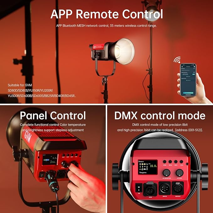 GVM 300W Photography Lighting Bi-Color Video Light - Image 6