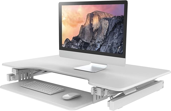 Rocelco 40" Large Height Adjustable Standing Desk Converter - Image 6