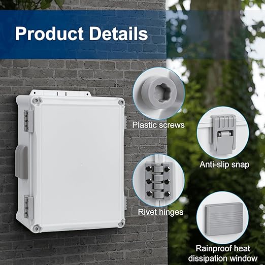 Namunanee Outdoor Electrical Junction Box, ABS Water Resistant Enclosure - Image 5
