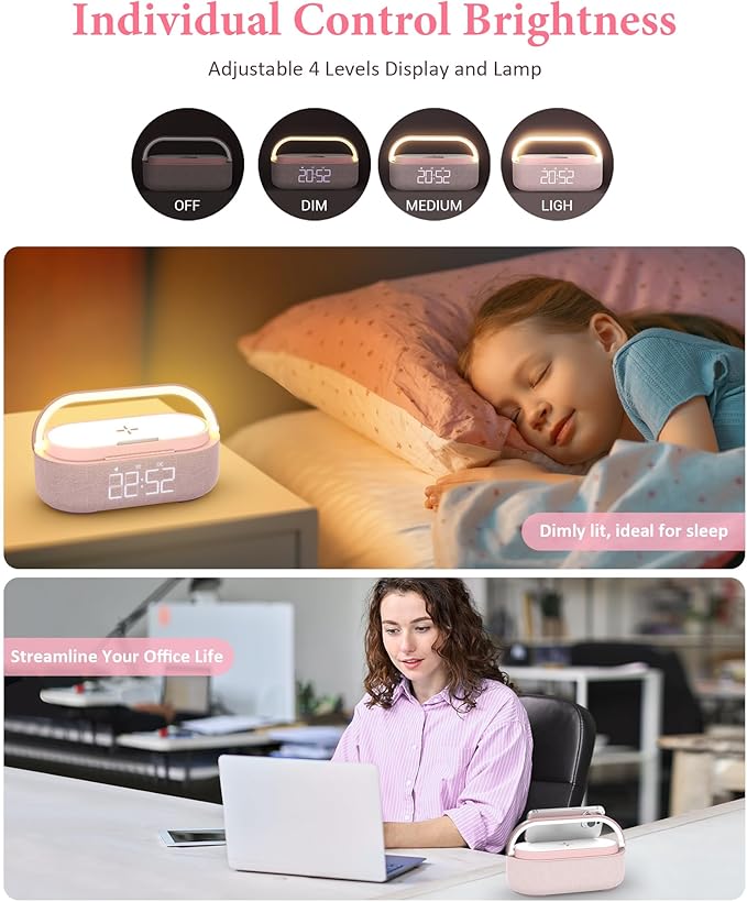 COLSUR Bluetooth Speaker Alarm Clock - Image 6
