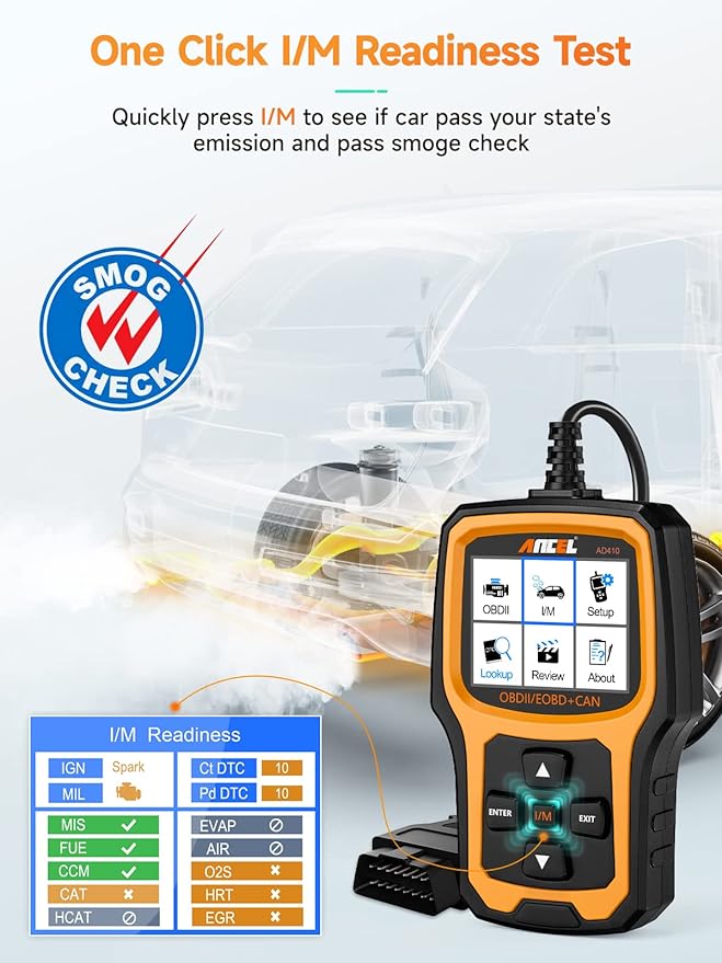 ANCEL AD410 Enhanced OBD2 Scanner, Vehicle Code Reader - Image 4