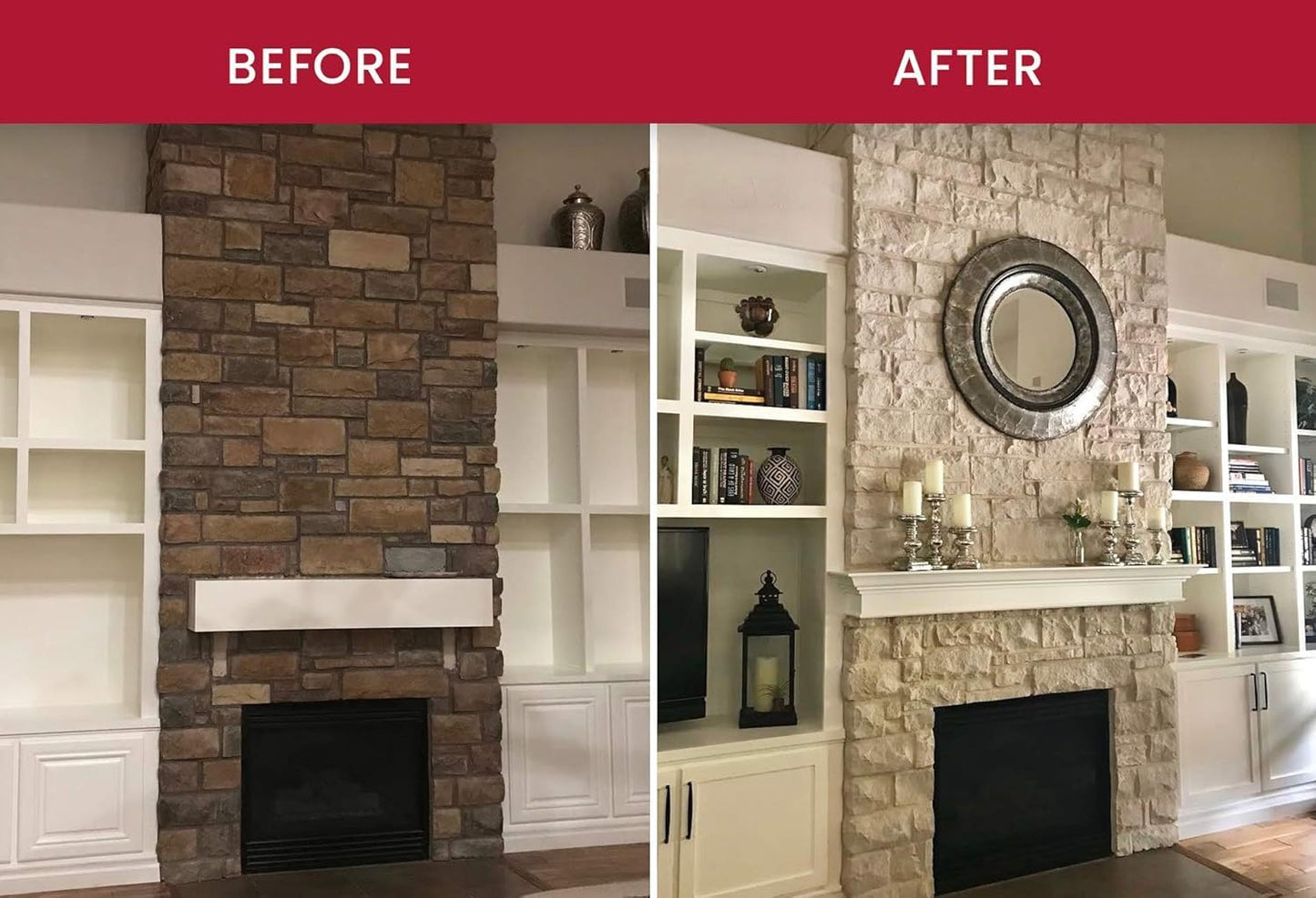 Brick-Anew All-in-One Brick Fireplace Paint Kit – Easy DIY Makeover for a Natural, Realistic Brick Look (Twilight Taupe) Not Your Boring White Paint or Chalk Paint!