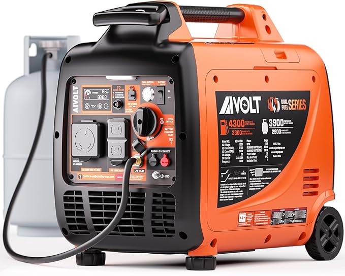 Dual Fuel Inverter Generator 4300W by AIVOLT