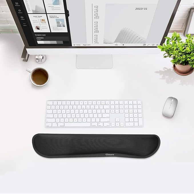 Gimars 63D High-Density Thicken Memory Foam Keyboard Wrist Rest, 17.3'' Enlarge - Image 9
