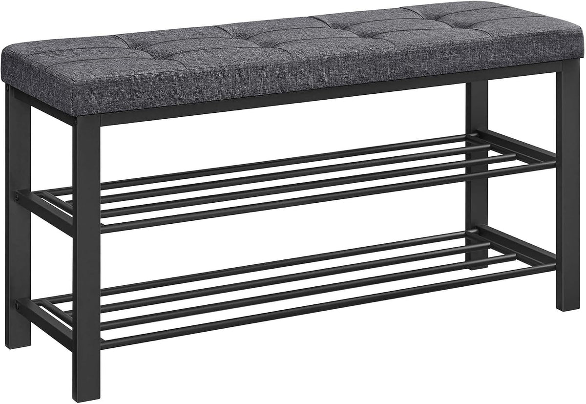 songmics shoe bench, storage bench, entryway bench with, main product view