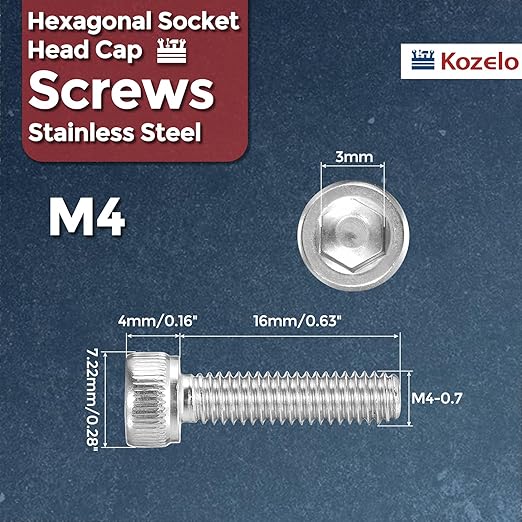 Kozelo 50pcs Socket Head Cap Screws - Image 2