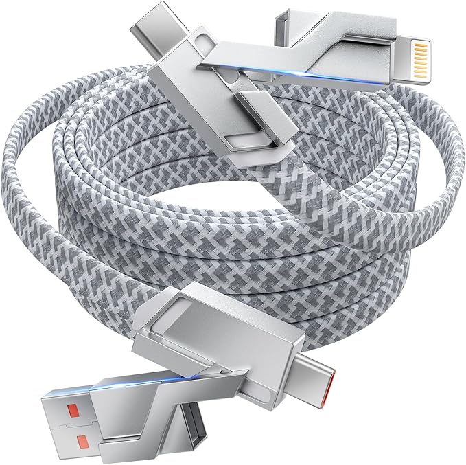 4 in 1 Charging Cable 5FT -MAX 66W Fast Charging Multi Charging Cable by IDISON