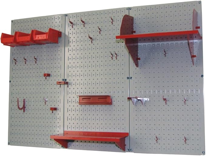 Wall Control Pegboard Organizer 4 ft. Metal Pegboard Standard Tool Storage Kit - Image 2