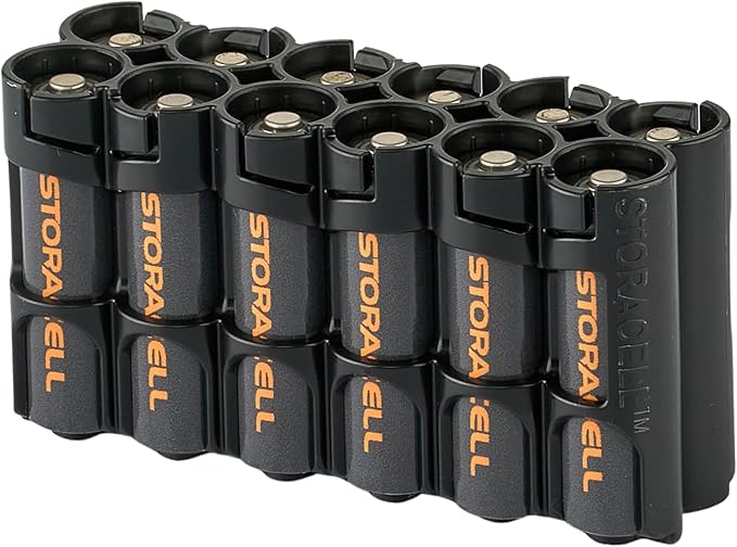 AA Battery Storage Caddy by Storacell, Holds 12 Batteries by Storacell