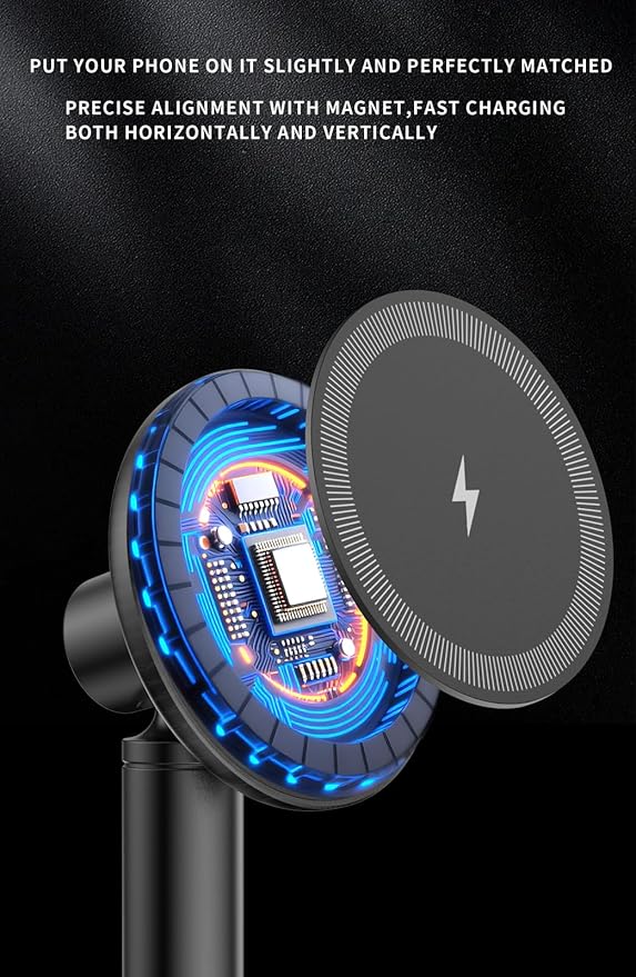 Mag-Safe Charger Stand for iPhone 17/Air/16/15/14/13/12, 15W Fast Charging - Image 4