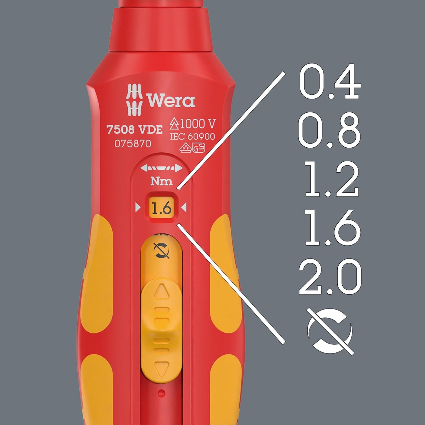 Wera 05075870001 7508 VDE Kraftform Safe-Torque Speed Torque screwdriver