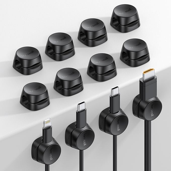 12Pack Cord Organizer Spring Clips, Office Desk Accessories by Lamicall