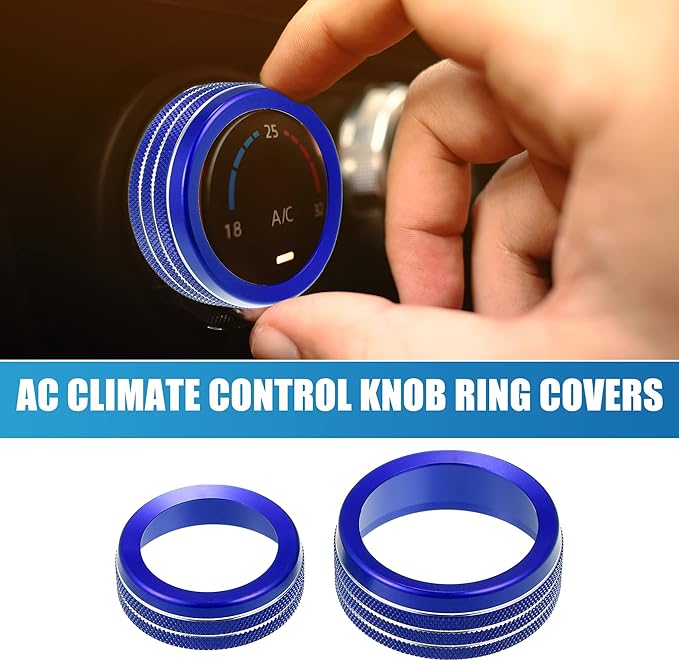 A ABSOPRO Car Air Conditioner Knobs Decals AC Radio Switch Knob Cover - Image 2