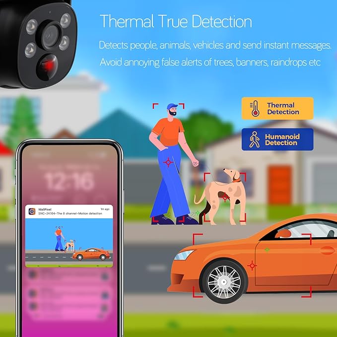 XMARTO 2K HD Wireless Solar Security Camera System - Image 7
