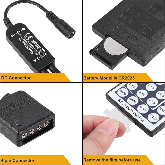 SUPERNIGHT RGB Light Strip Remote Controller, RF Remote of 2-in-1 4 Pin Dimming - Image 5