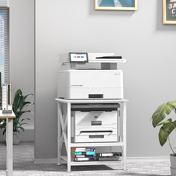 Printer Stand, 23.6 x 23.6 Inches Large Printer Stand - Image 3