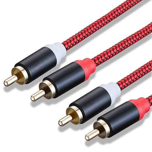 RCA Cable 30Ft, 2Rca Male to 2-Rca Male Audio Stereo Subwoofer Cable - Image 2