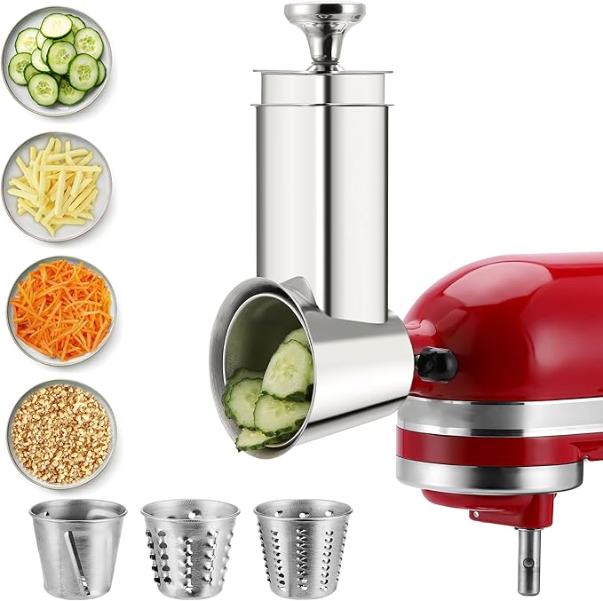 Stainless Steel Slicer Shredder Attachment by KINGEAGLE