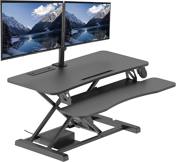 Rocelco 37.4" Electric Standing Desk Converter - Image 2