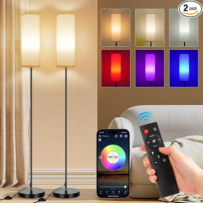 FRIDEKO HOME 2 Pack Floor Lamps by FRIDEKOHOME