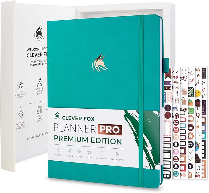 Clever Fox Planner Pro Premium – Luxurious Weekly & Monthly Planner by CleverFox