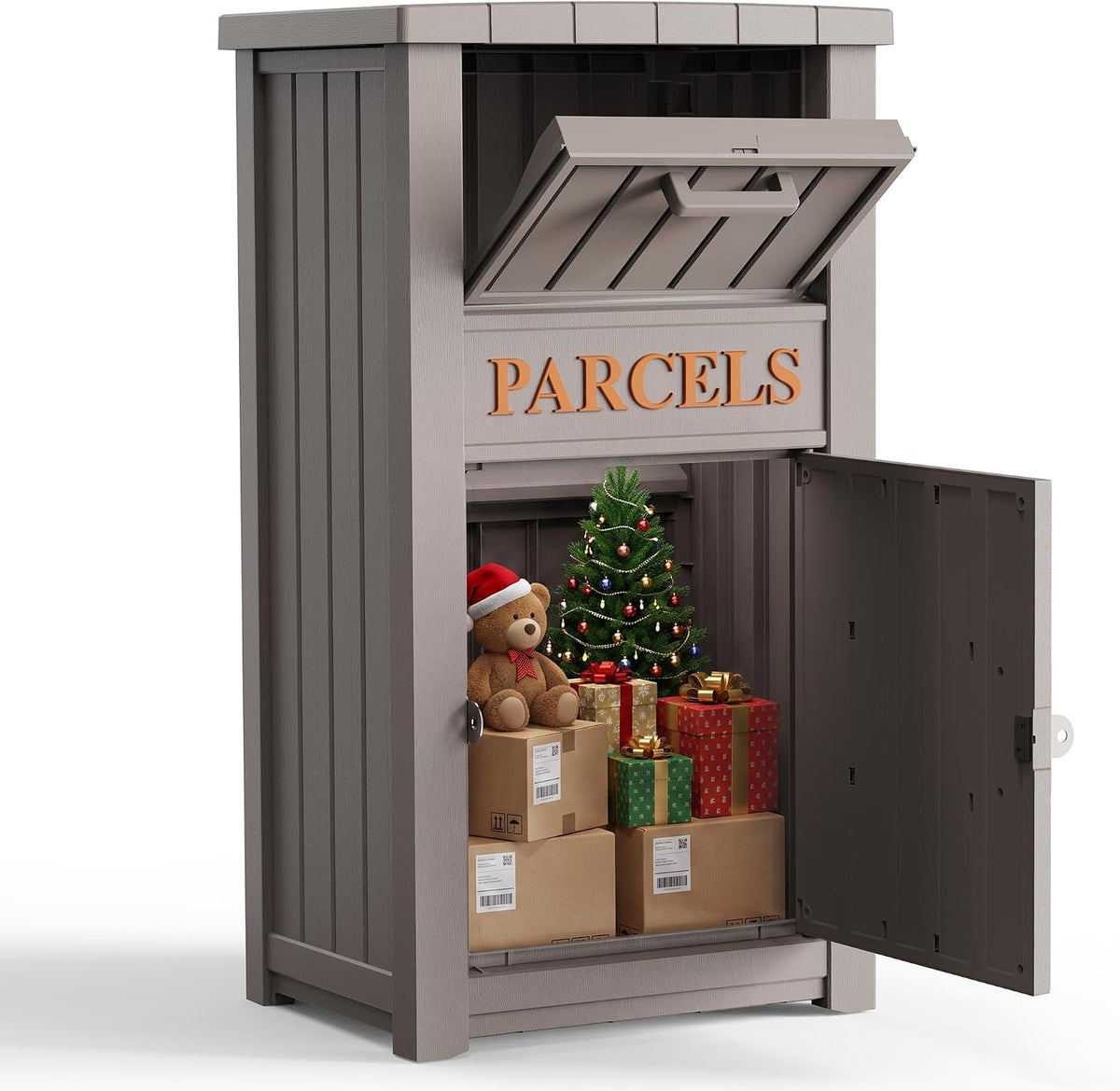 package delivery boxes for outside, 130 gallon deck, main product view