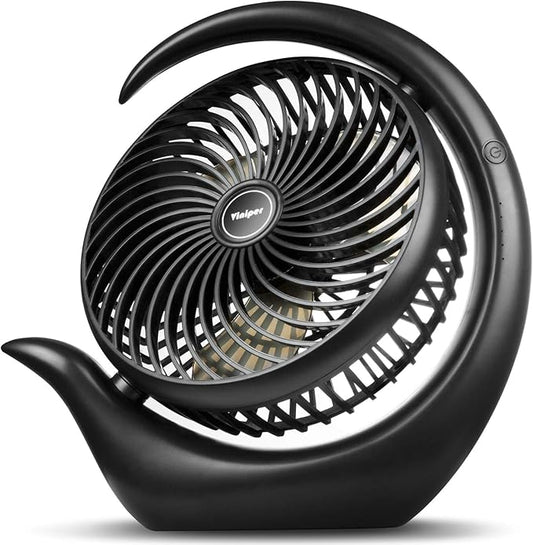 Viniper 8.7 inch Portable Rechargeable Fan, Small Table Fan : 180 Rotation and by ViniperUSA