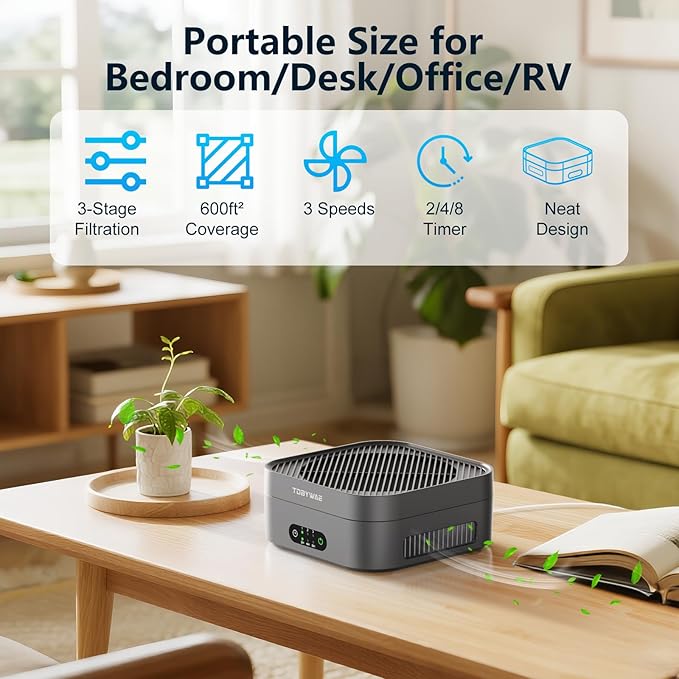 Air Purifiers for Home 600 Sq.Ft, TDBYWAE H13 True HEPA Air Purifier - Image 3