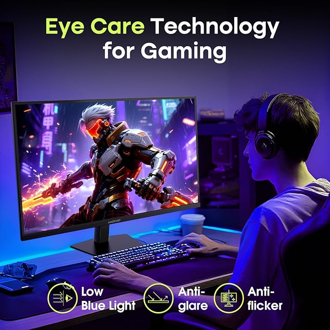 Amzfast 27 Inch 240Hz Gaming Monitor, FHD Fast VA Panel 4000:1 Contrast - Image 8