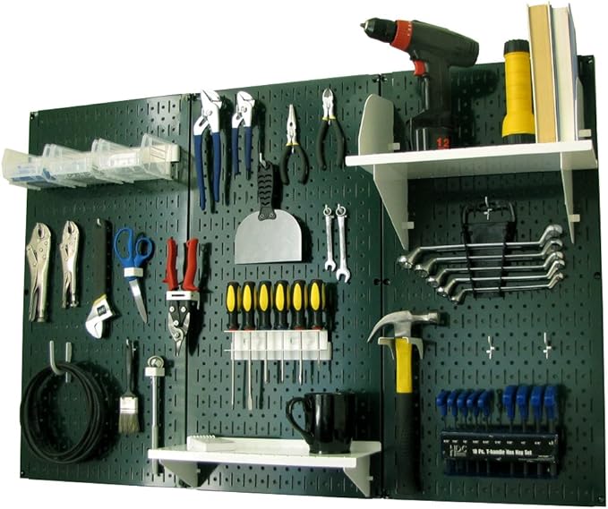 Wall Control Pegboard Organizer 4 ft. Metal Pegboard Standard Tool Storage Kit by Wall+Control