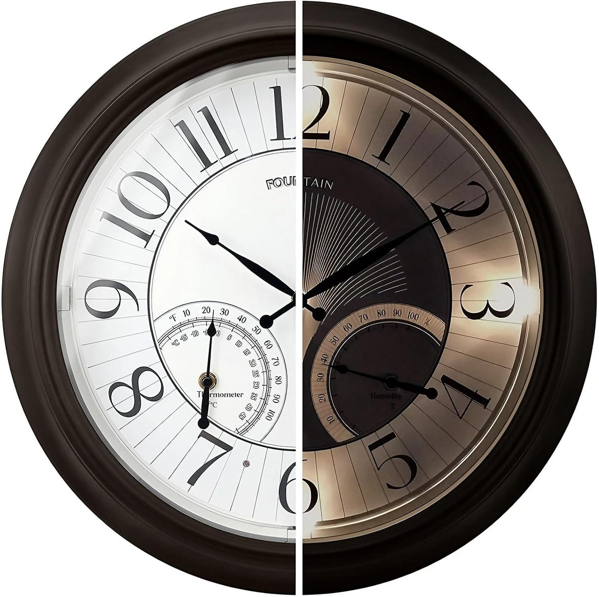 FOUNTAIN DESIGNS 18 Inch Illuminated in/Outdoor Clock