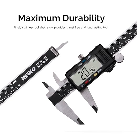 NEIKO 01408A 8” Electronic Digital Caliper Extra Large Display | 0-8 Inches | - Image 5