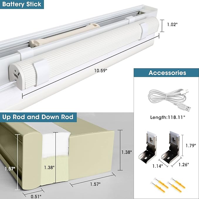 SmartWings Motorized Cellular Shades, Honeycomb Blinds Compatible - Image 9