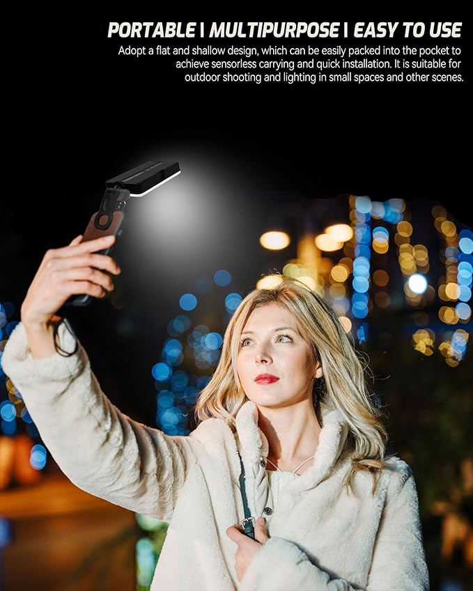Portable Selfie Light for iPhone: 90 LED Rechargeable Phone Fill Lights - Image 6