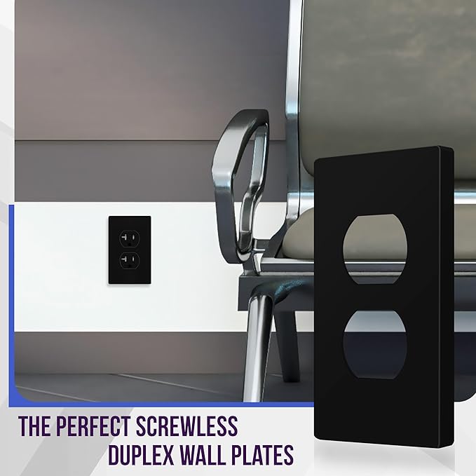 ENERLITES Screwless Duplex Wall Plate, Child Safe Receptacle Outlet Cover - Image 3