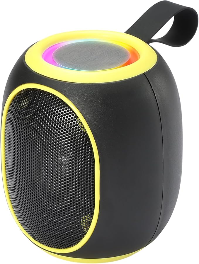 Portable Bluetooth Speaker – 8W HD audio quality, TWS stereo pairing, LED light by WSTER