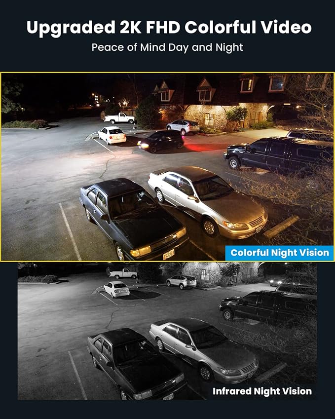 ieGeek Floodlight Camera Outdoor, 2K Wired Home Smart Security Cameras - Image 3