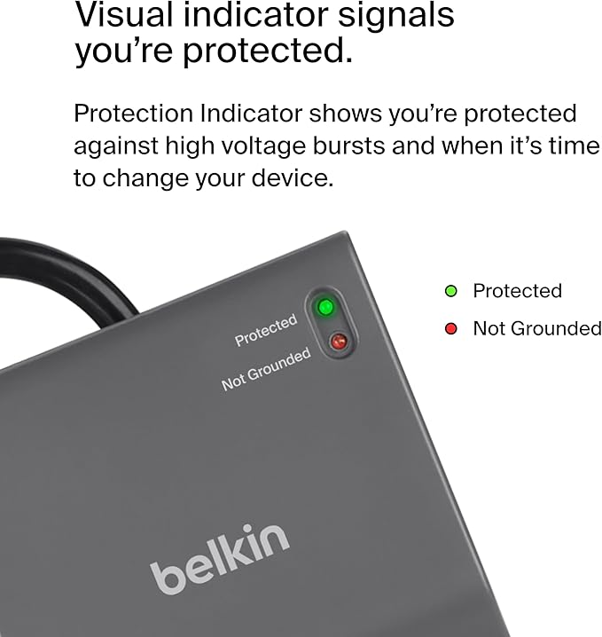 Belkin 12-Outlet Surge Protector Power Strip w/ 12 AC Outlets & 8ft Flat Plug - Image 7